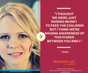 "We are raising more than money here."  - Tajci #wakingupforgood